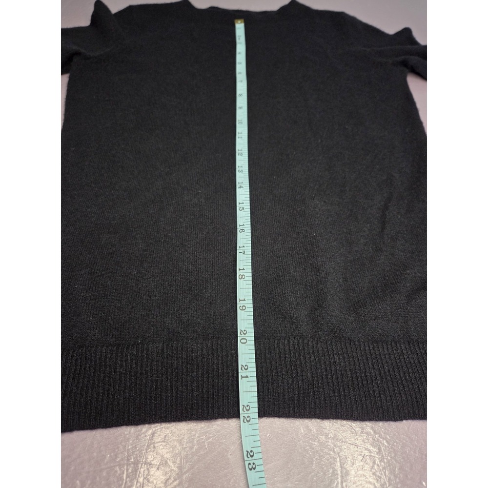 Talbots Womens‎ Pure Cashmere Crewneck Pullover Sweater Size S Black 3/4 Sleeve - Picture 4 of 8